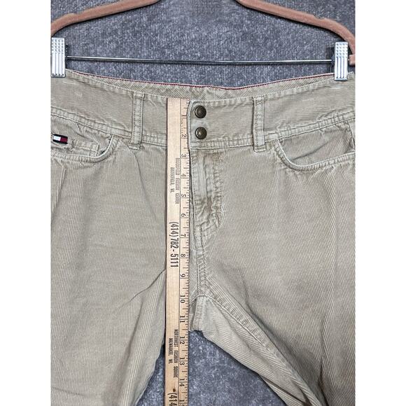Tommy Hilfiger Jeans Corduroy Pants Womens Size 6 Tan Cotton Pockets Bootcut Y2K - Picture 9 of 12